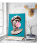 Πίνακας σε Καμβά : Statue of David blowing a bubble art