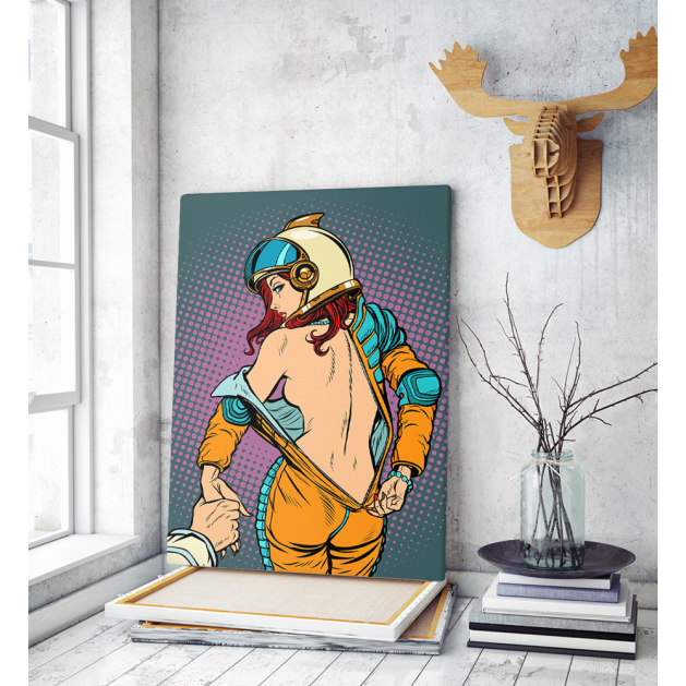 Πίνακας σε Καμβά : Follow me Space Pop Art