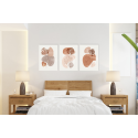 Σύνθεση Με Πίνακες Καμβάδες 70x50 - 3 Τεμάχια - Modern Abstract Boho Leaves