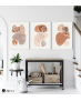 Σύνθεση Με Πίνακες Καμβάδες 70x50 - 3 Τεμάχια - Modern Abstract Boho Leaves