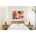 Σύνθεση με πίνακες Καμβάδες : Abstract Art Lips  - 2 Τεμάχια 70x 50