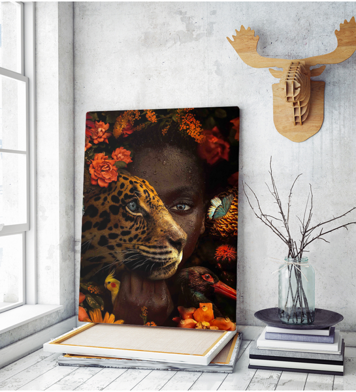 Πίνακας σε Καμβά Tiger Girl