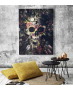 Πίνακας σε Καμβά Flower Skull Art