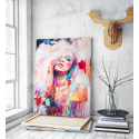 Πίνακας Καμβάς Colorful Woman Art