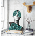 Πίνακας Καμβάς Floral Portrait Woman