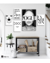 Σύνθεση με πίνακες Καμβάδες Fashion Chanel Vogue Canvas - 4 Τεμάχια 30x20  & 1 Tεμάχιο 60x40
