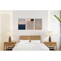 Σύνθεση Με Πίνακες Καμβάδες 60x40 - 3 Τεμάχια - Minimal Brown Art