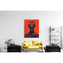 Πίνακας σε Καμβά Afro Woman with Earrings