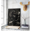Πίνακας σε Καμβά Woman with Black Horse