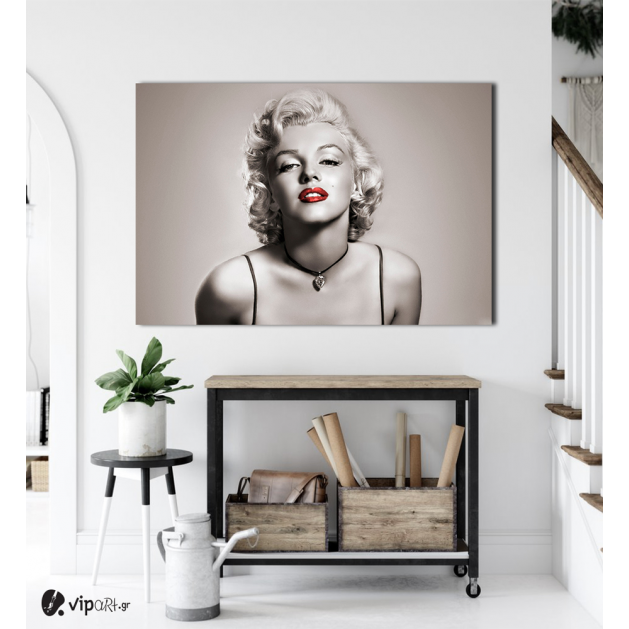 Πίνακας σε Καμβά :  Marilyn Monroe- Red Lips