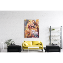 Πίνακας Καμβάς Colorful Woman Painting- Animals