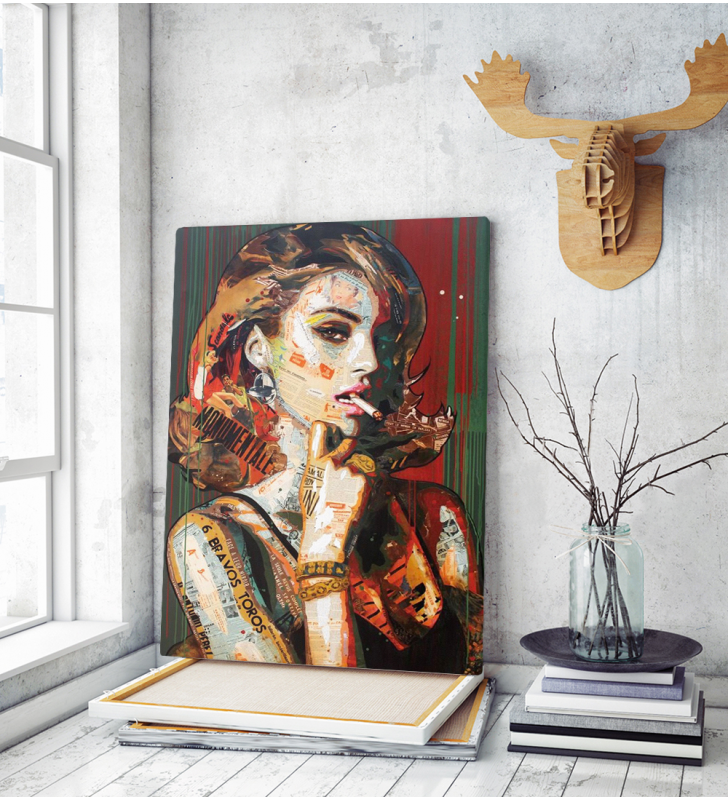 Πίνακας Καμβάς Graffiti Art Abstract Woman Portrait