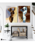 Σύνθεση με πίνακες Καμβάδες : Lady Abstract Art