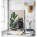 Πίνακας Καμβάς Woman with Green Leaves