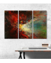Μοντέρνος Τρίπτυχος Καμβάς Abstract Art Red Color
