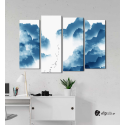 Πίνακας Καμβάς Τετράπτυχος Simple Asian Landscape Wall Art