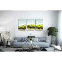 Σύνθεση Με Πίνακες Καμβάδες 60x40 - 3 Τεμάχια - Abstract Green Theme