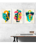 Σύνθεση Με Πίνακες Καμβάδες 60x40 - 3 Τεμάχια - Ethnic Abstract