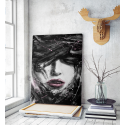 Πίνακας σε Καμβά : Abrstact mystery woman portrait
