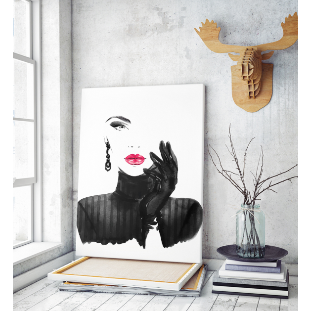 Πίνακας σε Καμβά : Minimal Woman Portrait