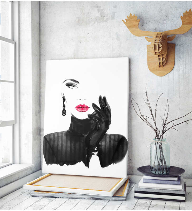 Πίνακας σε Καμβά : Minimal Woman Portrait