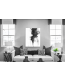 Πίνακας σε Καμβά : Black And White Lady Painting