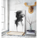 Πίνακας σε Καμβά : Black And White Lady Painting