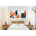 Σύνθεση Με Πίνακες Καμβάδες 60x40 - 3 Τεμάχια - Abstract Orange Synthesis