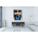 Πίνακας σε Καμβά : Lady Butterfly Portrait