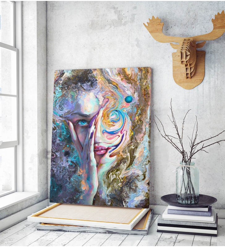 Πίνακας σε Καμβά : Abstract Portrait Art