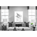Πίνακας σε Καμβά : Black and White Lady Figure