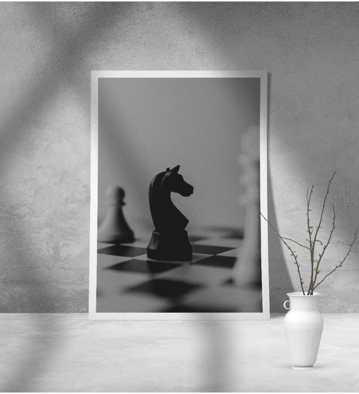 Εκτύπωση σε Αφίσα Χαρτί Black And White Chess
