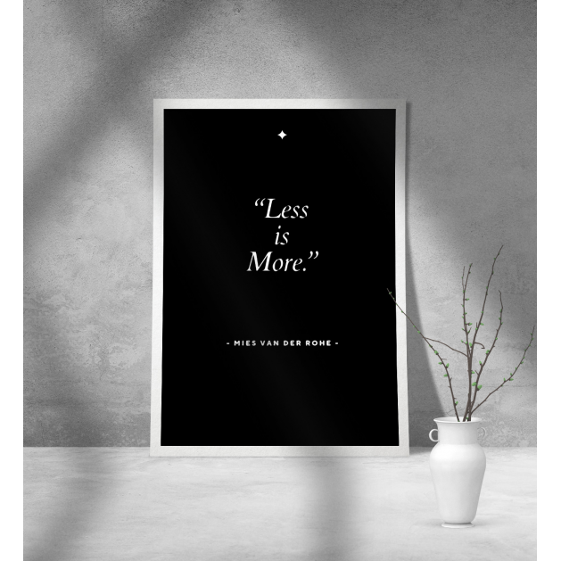 Εκτύπωση σε Αφίσα Χαρτί Less is More