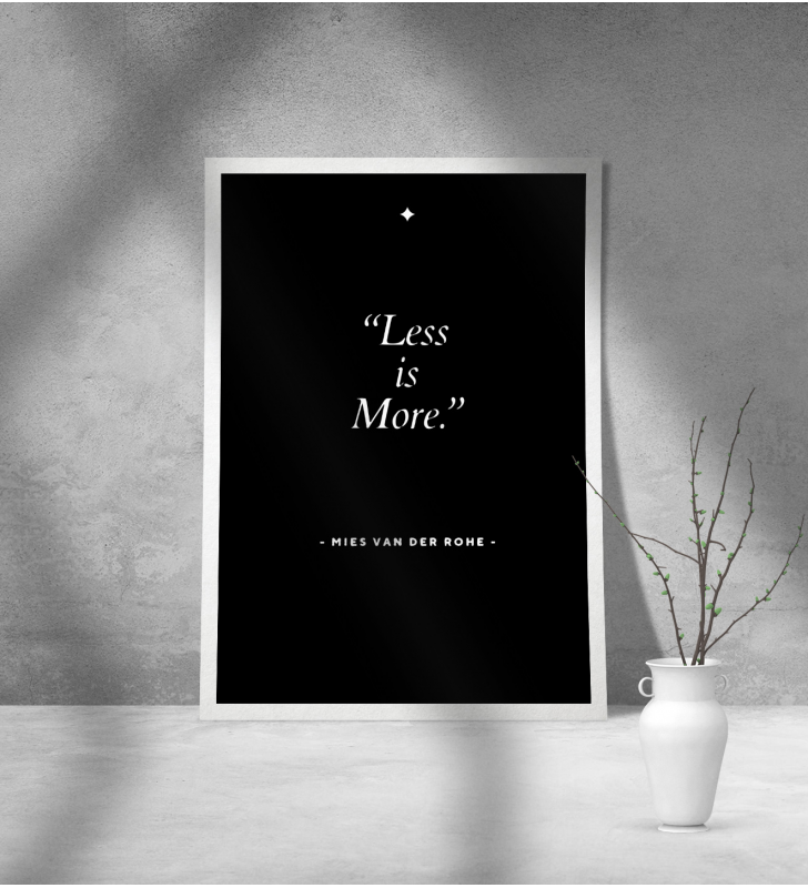 Εκτύπωση σε Αφίσα Χαρτί Less is More