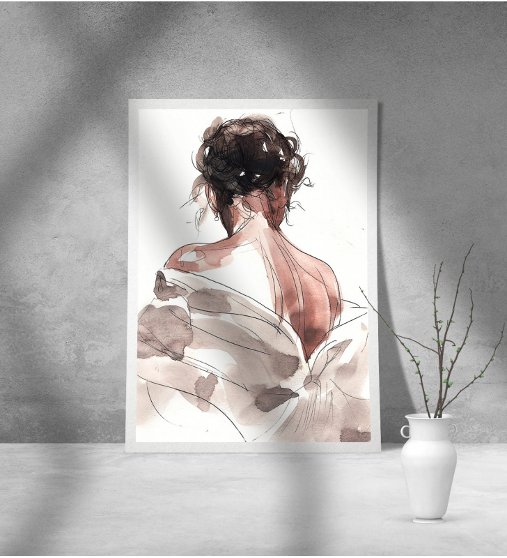 Εκτύπωση σε Αφίσα Χαρτί Lady In Shirt