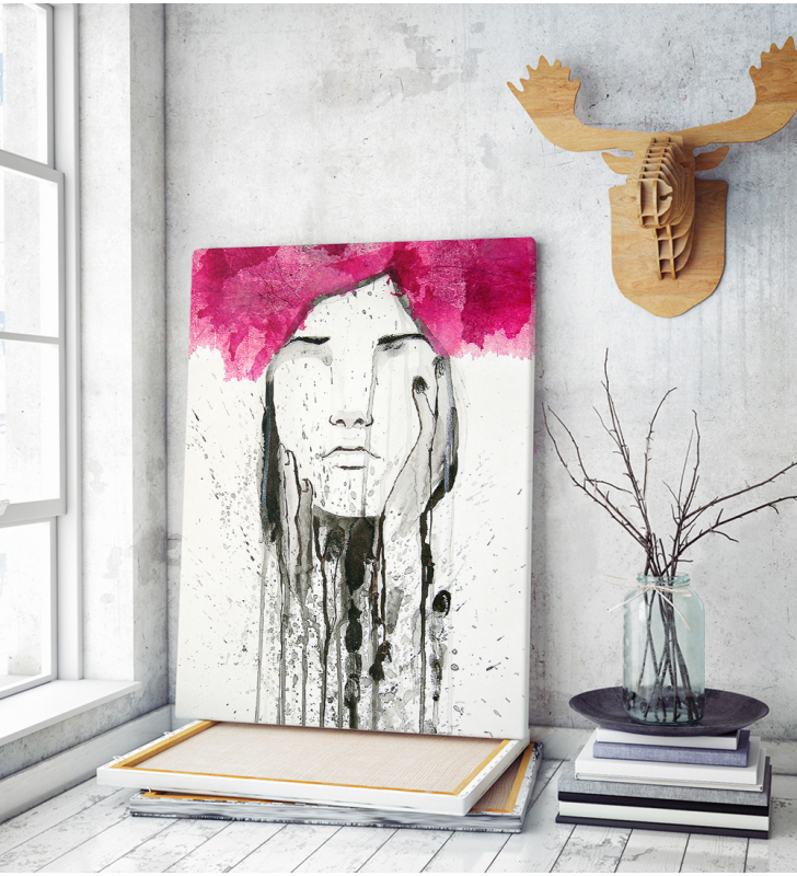 Πίνακας σε Καμβά : Abstract Portrait Drawing