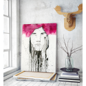 Πίνακας σε Καμβά : Abstract Portrait Drawing