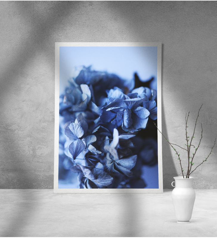 Εκτύπωση σε Αφίσα Χαρτί Blue Flowers