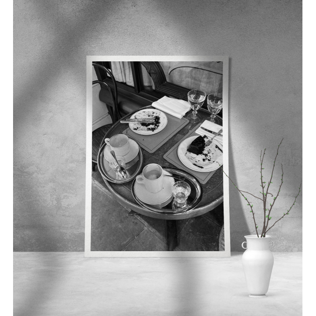 Εκτύπωση σε Αφίσα Χαρτί BNW Paris Coffee