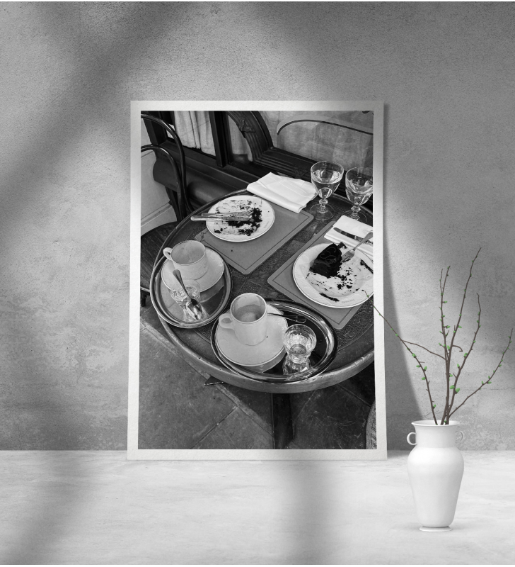 Εκτύπωση σε Αφίσα Χαρτί BNW Paris Coffee