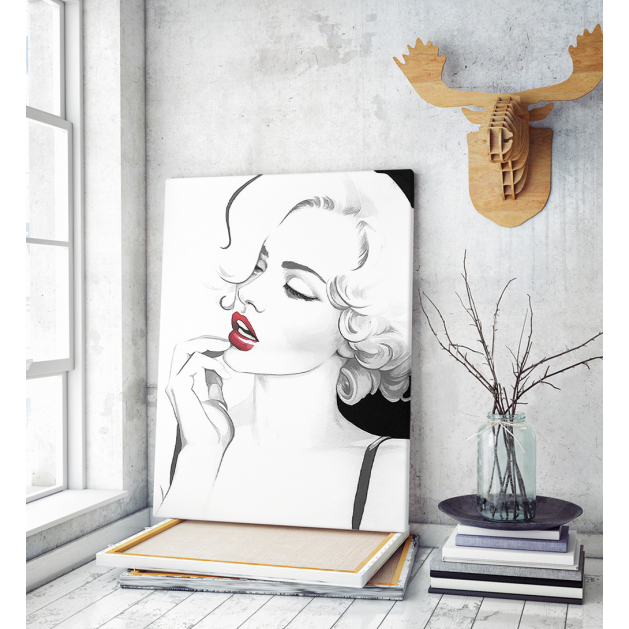 Πίνακας σε Καμβά : Red Lipstick Lady