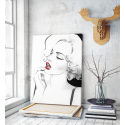 Πίνακας σε Καμβά : Red Lipstick Lady