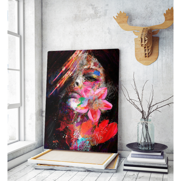 Πίνακας σε Καμβά : Abstract Portrait Lady