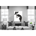 Πίνακας σε Καμβά : Black and White Pose Lady