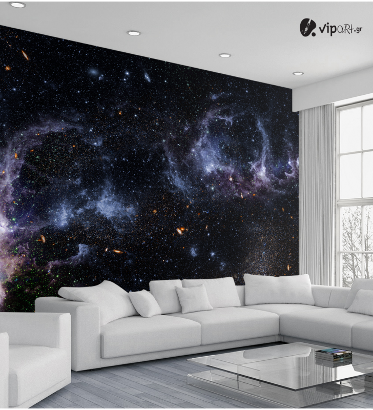 Αυτοκόλλητη Ταπετσαρία Τοίχου 3d : Galaxy