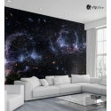 Αυτοκόλλητη Ταπετσαρία Τοίχου 3d : Galaxy