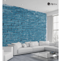 Αυτοκόλλητη Ταπετσαρία Τοίχου 3d : Blue Brick
