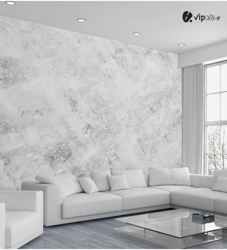 Αυτοκόλλητη Ταπετσαρία Τοίχου 3d : White Marble
