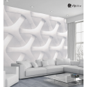 Αυτοκόλλητη Ταπετσαρία Τοίχου 3d : White Fiber
