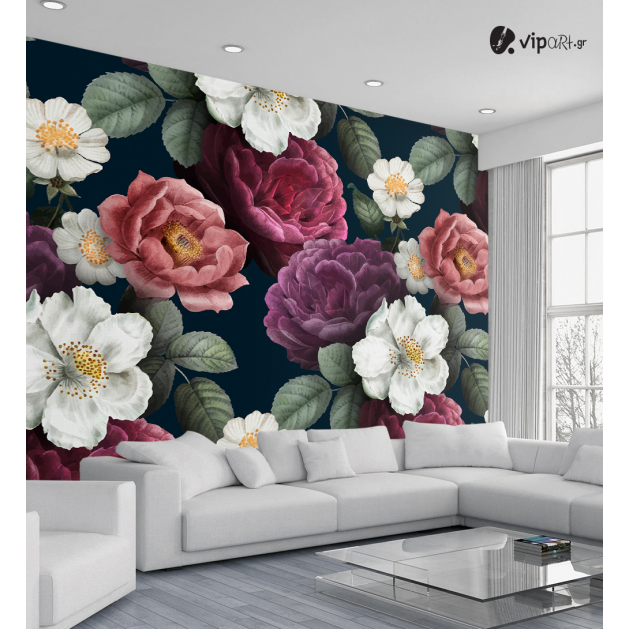 Αυτοκόλλητη Ταπετσαρία Τοίχου 3d : Cute Floral